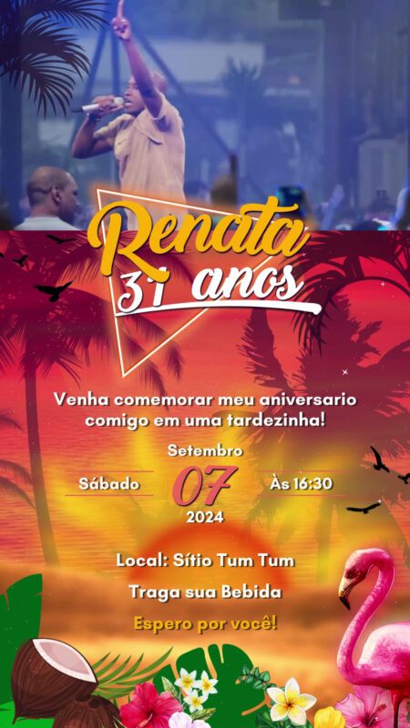 Convite Com Vídeo - Tardezinha
