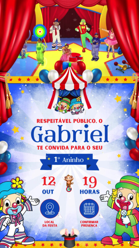 Convite Tecnológico - Circo Patati Patatá