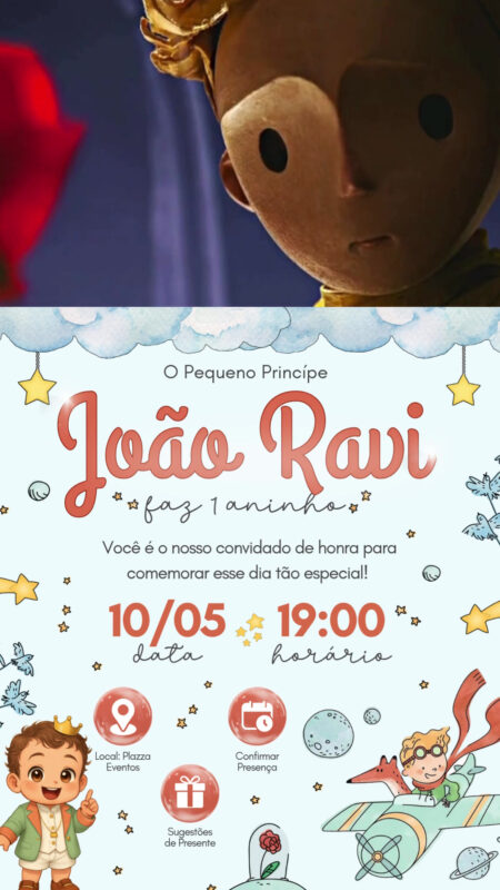 Convite Tecnológico - O Pequeno Príncipe