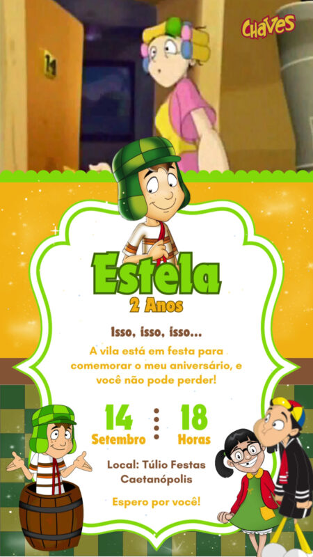 Convite Com Vídeo - Chaves