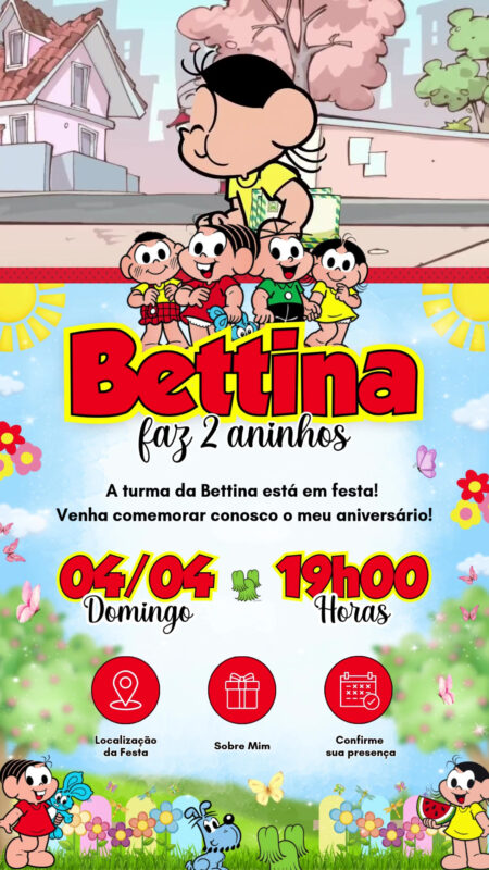 Convite Tecnológico - Jardim da Turma da Mônica