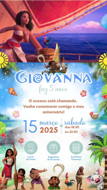 Convite Tecnológico - Moana 2 (Filme)