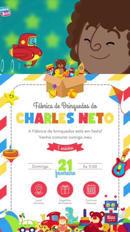 Convite Tecnológico - Fábrica de Brinquedos