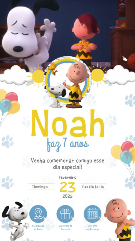 Convite Tecnológico - Snoopy