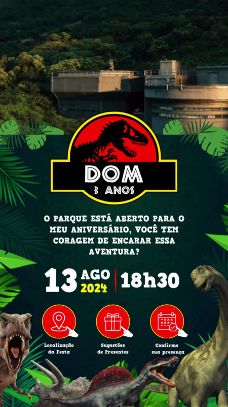 Convite Tecnológico - Jurassic Park