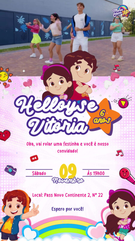 Convite Com Vídeo - Maria Clara e JP