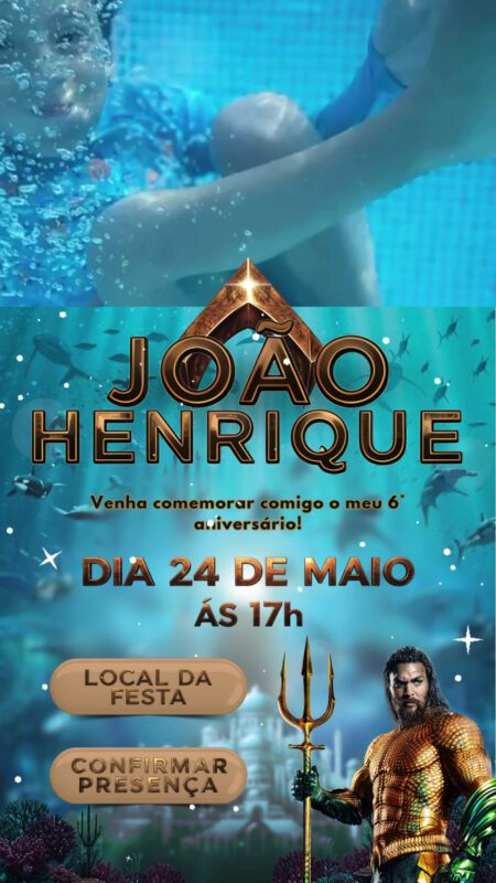 Convite Tecnológico - Aquaman