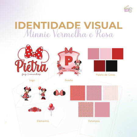 Identidade Visual - Minnie Vermelha e Rosa